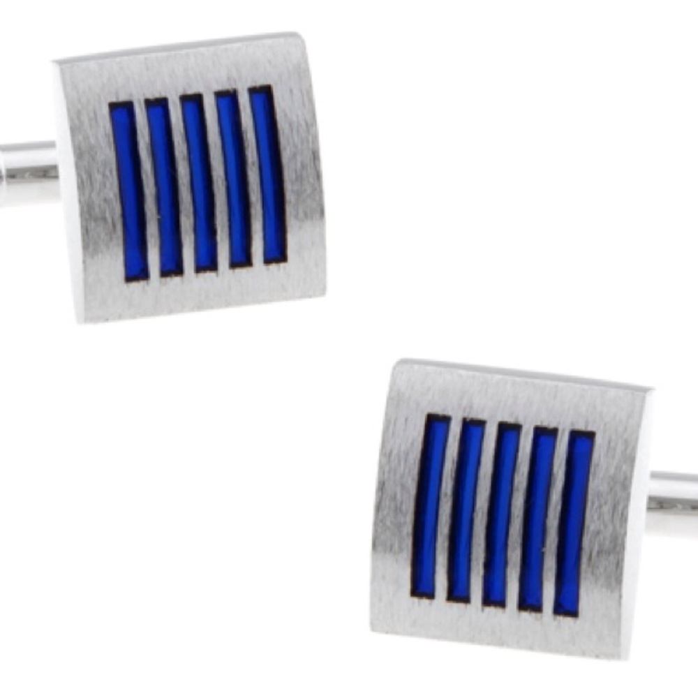 Bluish Purple Stripes Cufflinks
